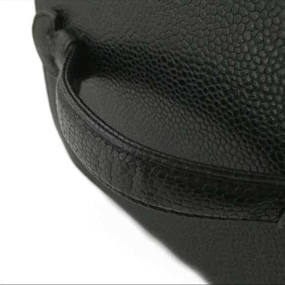 AUTH Black Chanel CC Leather Grained Calfskin Vanity Bag - Picture 5 of 14